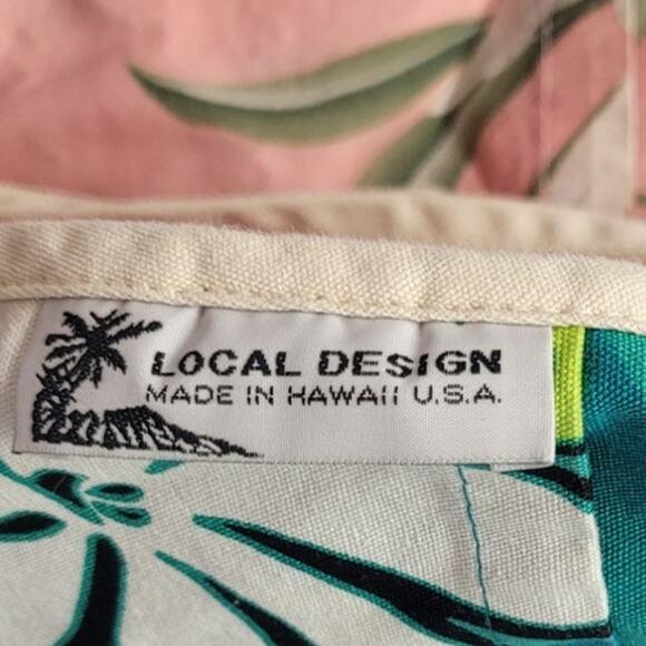 Local Design Made In Hawaii Womens Reversible Floral Craft Apron w Pockets - Picture 8 of 8